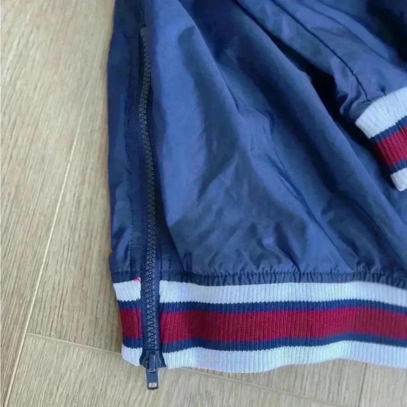 Vintage JERZEES Jacket Mens 2XL Navy Blue Pullover Coach Varsity Jacket 90s - Picture 6 of 10